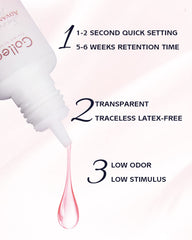 GOLLEEPRO eyelash glue 1-2 sec dry time for efficient salon sessions.
