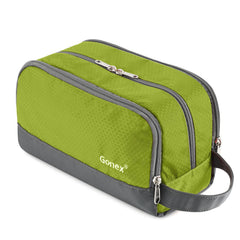 Gonex travel toiletry bag nylon main compartment keeps large items organized on the go