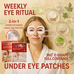 GONIM salmon DNA serum patch close-up for nourishing under-eye care
