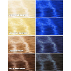 Good Dye Young Blue Ruin strand test on hair to preview shade.