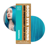 Good Dye Young Narwhal bottle close-up showcases bold teal color option.