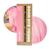 Good Dye Young pink puff dye bottle shows vibrant conditioning pink color