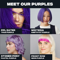 Good Dye Young Stoned Pony color swatch reveals vibrant purple shade.