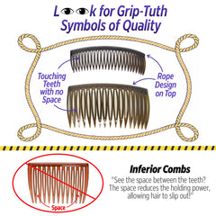 Two-pack Grip-Tuth with clear color design fits fine for many hair types.