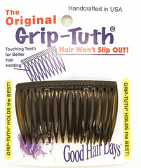 Good Hair Days Grip-Tuth, peine lateral frontal concha carey, fijación suave y duradera.