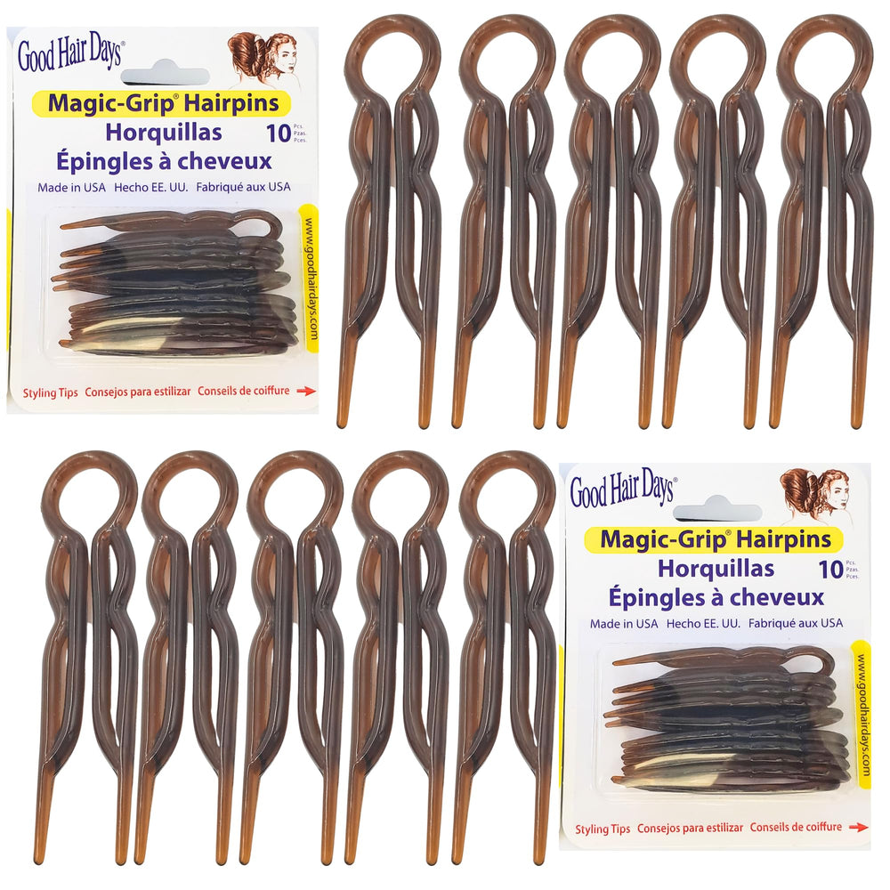 Good Hair Days hair pins close-up showing sturdy U-shaped grip for secure wear