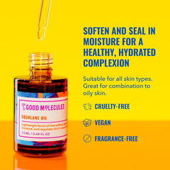 Gotero de aceite de escualano Good Molecules para aplicación precisa diaria.