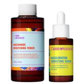 Good Molecules Niacinamide Brightening Toner bottle close-up for refreshed, even-toned skin.