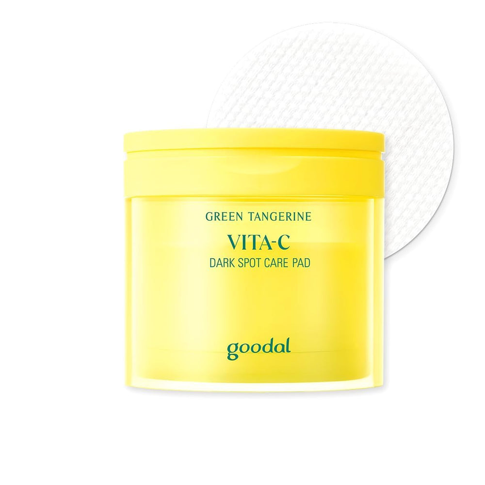 GOODAL Green Tangerine Vita C Toner Pads packaging close-up for gentle hydration