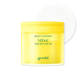GOODAL Green Tangerine Vita C Toner Pads packaging close-up for gentle hydration