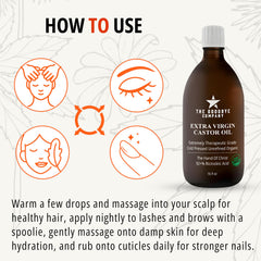 Goodbye castor oil hair care application for shine.