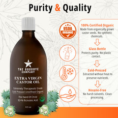 The Goodbye Company aceite de ricino para packs de tratamiento capilar