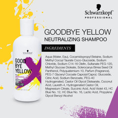 Goodbye Yellow Purple Shampoo hair-tone palette demonstrating cool-tone results