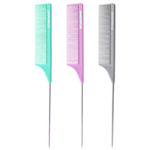 Goodofferplace rat tail comb green for precise parting and styling