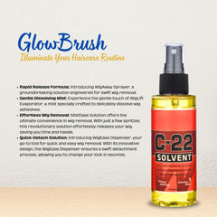 Goodscious WaLKER Tape C22 remover demonstrates hairline protection during adhesive removal.