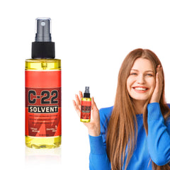 Goodscious WaLKER Tape C22 spray bottle shows gentle wig adhesive removal.