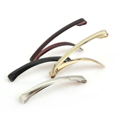 Goody Domed Tight Barrettes 3in side view offering discreet, comfortable styling.