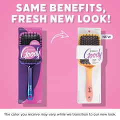 Goody Dream Detangle It with flexible rounded-tip bristles for gentle knot removal.