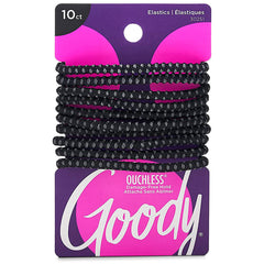 Goody Ouchless no-slip hair ties close-up showing gentle grip for comfortable all-day wear.