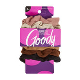 Goody Ouchless scrunchies in neutral tones for versatile daily wear.