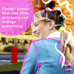 Goody six-count brunette clips offer versatile metal contour styling