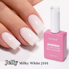 Goolich gel blanco lechoso, capa base suave para mejor adherencia