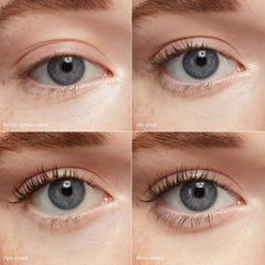 Goop Featherlash application from roots to tips for easy layering and definition.