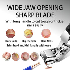 Goredny Orthoclip anti-splash shield keeps clipping contained during use.