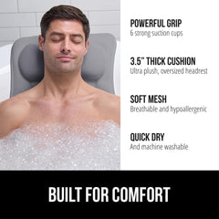 GORILLA GRIP FlexComfort headrest contours to the neck for targeted support.
