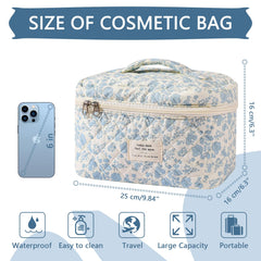 Gosect makeup bag for travel essentials, keeps cosmetics neatly organized.