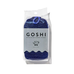 GOSHI esponja exfoliante de ducha Indigo azul para exfoliación suave