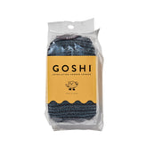 GOSHI Esponja exfoliante para ducha con textura de contraste para exfoliación suave y eficaz.