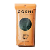 GOSHI: toalla exfoliante verde musgo, vista general para exfoliar y limpiar la piel.