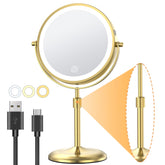Gospire 7-inch lighted makeup mirror tilt for ergonomic viewing while applying makeup