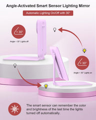 Gospire mirror shows three LED color modes for customized lighting