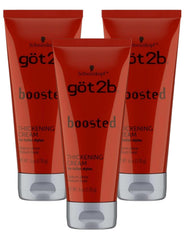 Got2B Boosted Hair Thickening Cream 3-pack demonstrates value and long-lasting use.