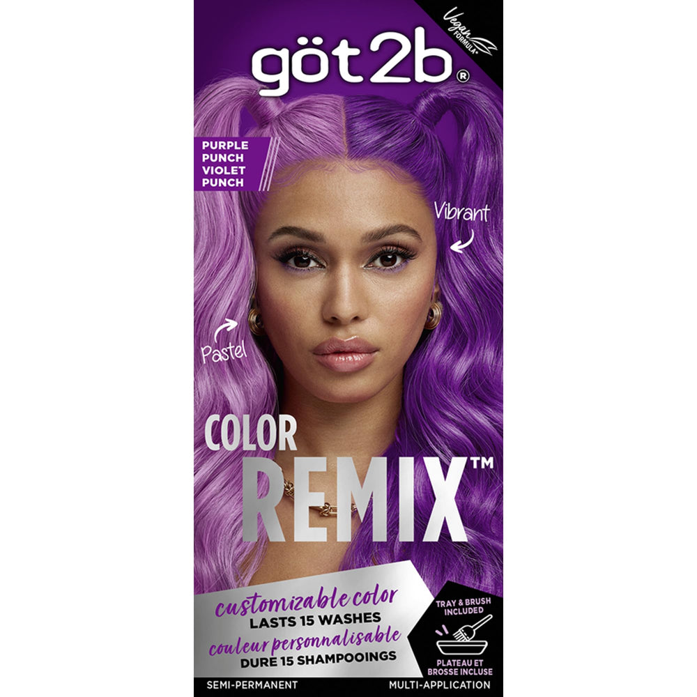 Got2b Color Remix Purple Punch jar for customizable shade from bold to pastel