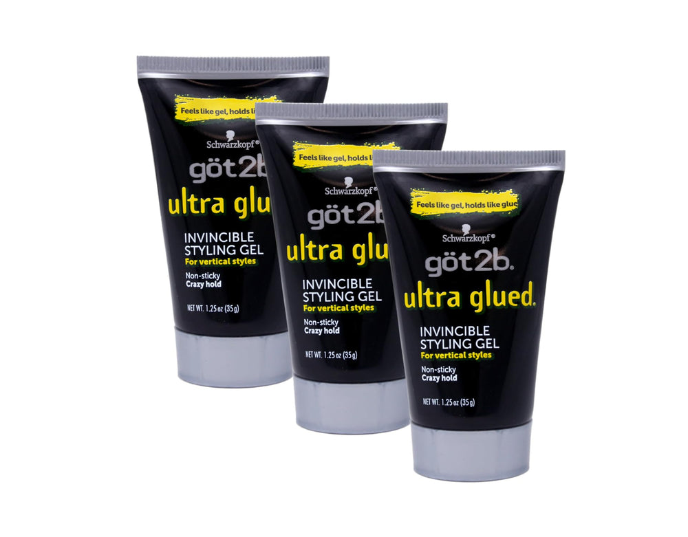 Got2B Ultra Glued Invincible gel, tubo de 1,25 oz, fijación extrema para peinados.