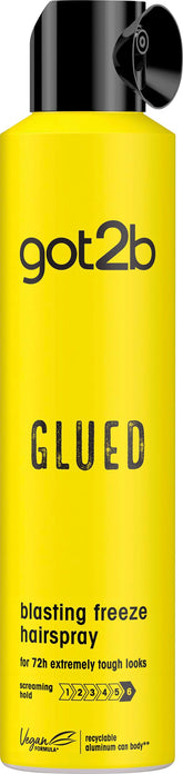 Got2B Glued Blasting Freeze Spray, frasco: fija peinados de alto impacto todo el día