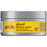 Got2b Glued Spiking Hair Wax bottle showing fierce hold and shine for bold looks