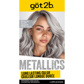 Got2b Metallics silver color cream tube for bold, lasting shade.