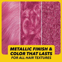 Got2B Metallics Pink Passion gloves for mess-free coloring sessions.