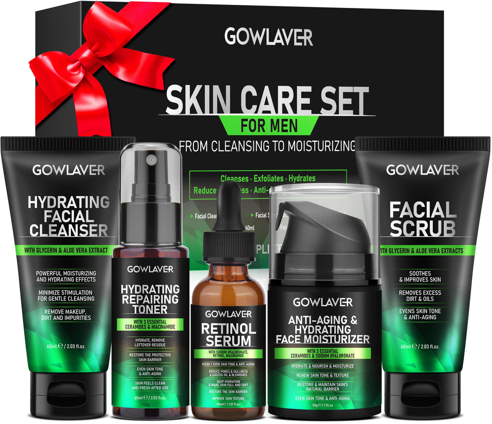 GOWLAVER limpieza facial para hombres, purifica la piel sin resecar, ideal para uso diario