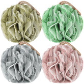 GoWorth esponjas de lufa pack 4 con mango para exfoliar de forma suave en la ducha.