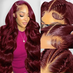 GOFWARD 99J burgundy body wave texture for versatile daily styling.