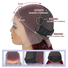 GOFWARD glueless cap with adjustable strap ensures secure comfort.