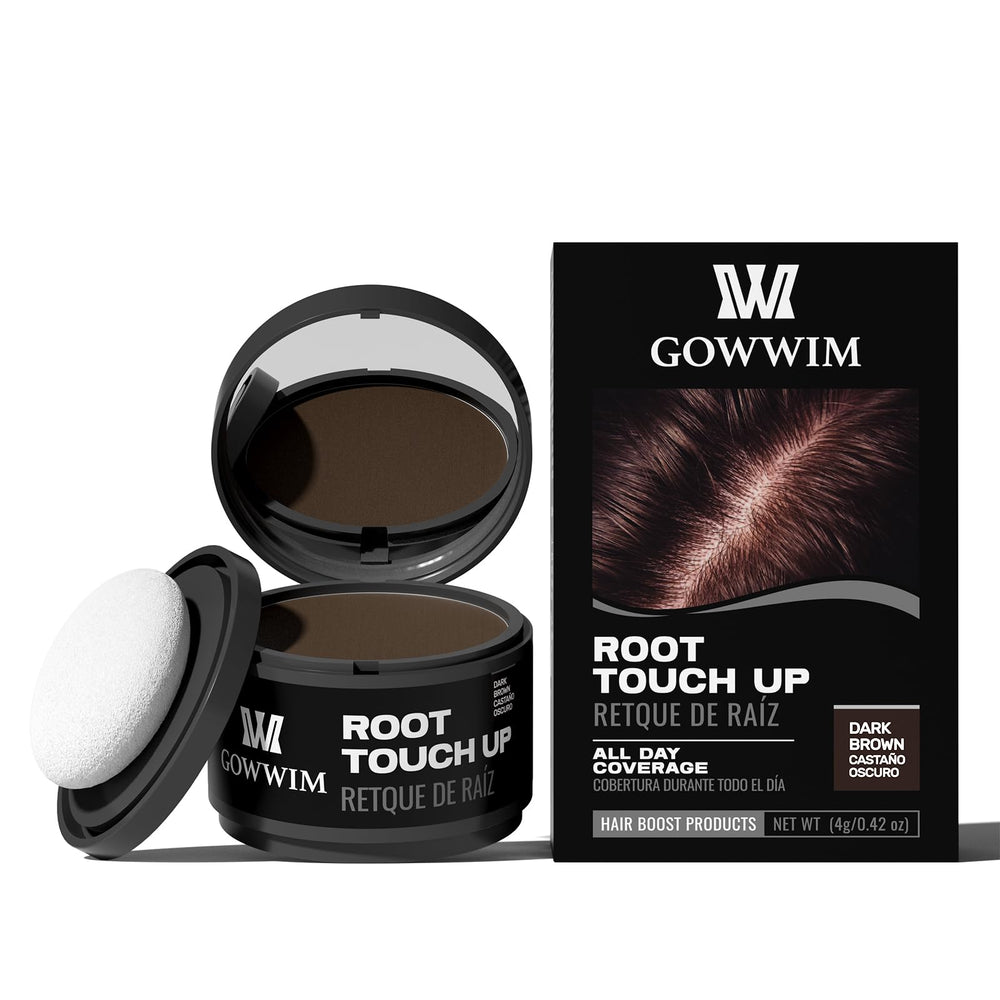 Gowwim Hairline Powder dark brown compact for natural root touch-ups.