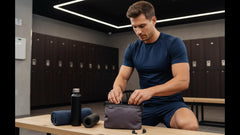 GOX Dopp Kit external swivel hook for easy hanging in bathrooms or gyms