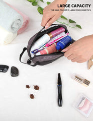 GOX Toiletry Bag hanging hook in use for quick bathroom access.