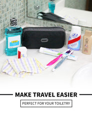 GOX Dopp Kit open compartments demonstrating organized storage for toiletries.
